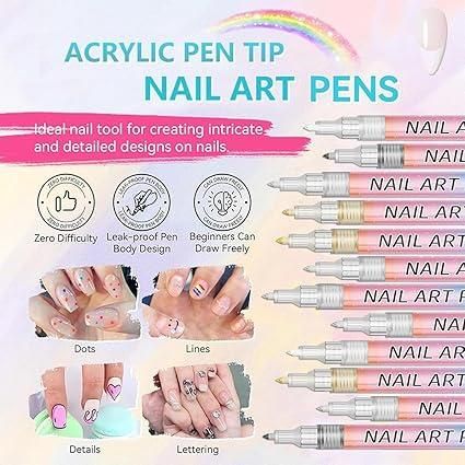 Nail Art Pen Set (12 Colors)